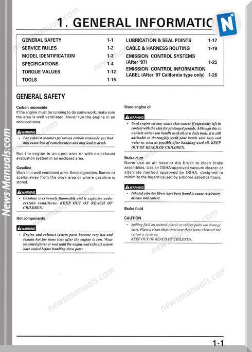 1994 honda xr100r service manual