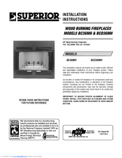 superior br 36 2 indoor fireplace user manual
