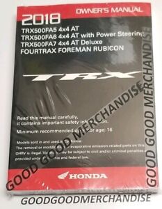 2017 honda foreman rubicon owners manual