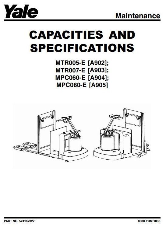 yale glp050 forklift parts manual