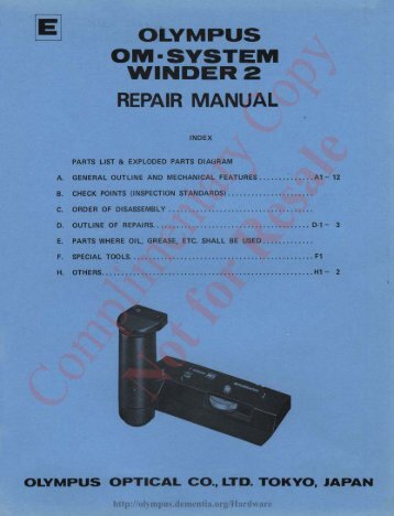 olympus winder 2 instruction manual