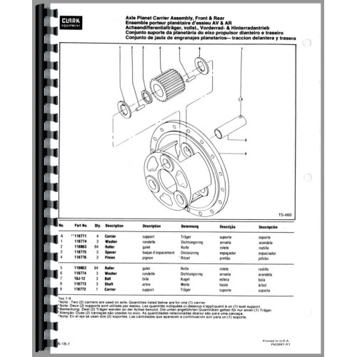 michigan loader parts 45bp parts manual