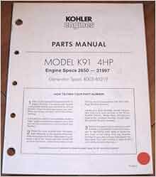 kohler model sv720s parts manual
