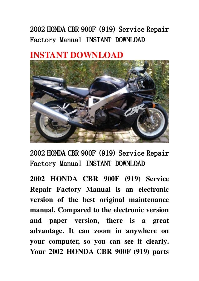 1996 honda cbr900rr service manual pdf