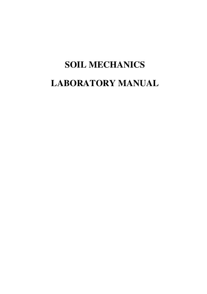 soil mechanics lab solution manual